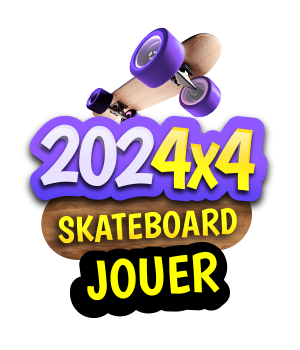 2024x4 Skateboard Free Game Link Button and Logotype