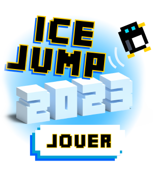 Ice Jump 2023 Free Game Link Button and Logotype