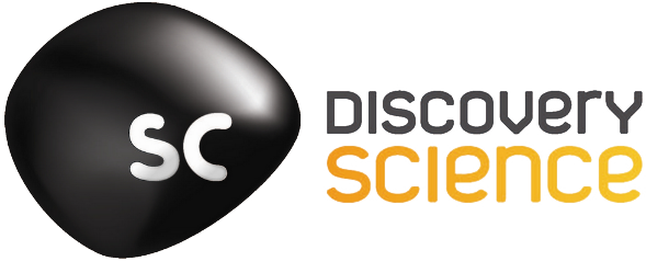 Logotype of Discovery brand on white background