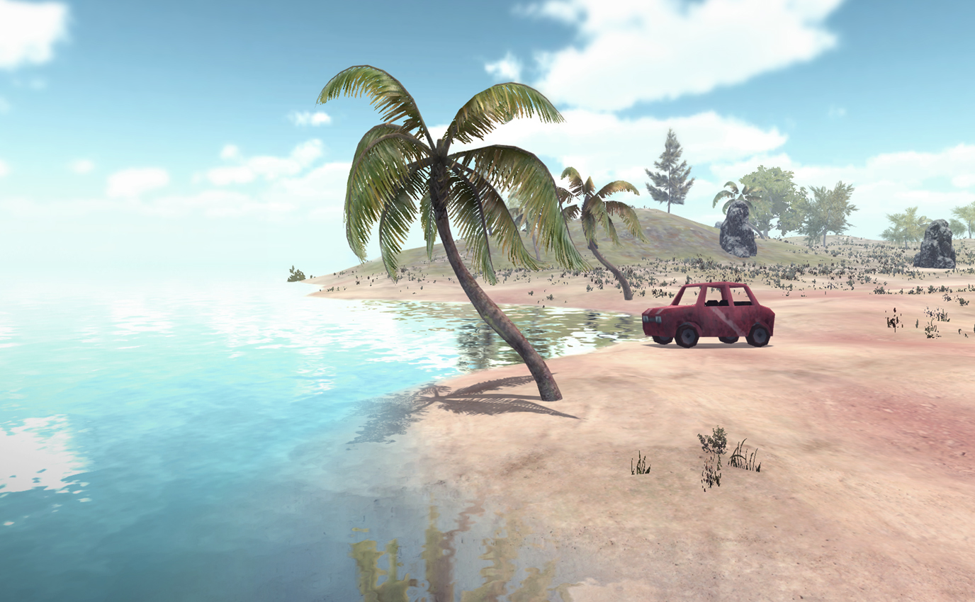 3571 project vehicle car beach plage vehicule video game jeu video landscape paysage frappa