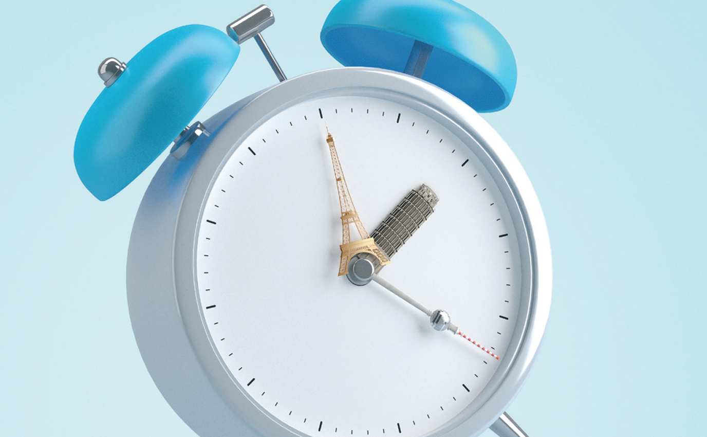 amundi europe clock print ad detail 3D production