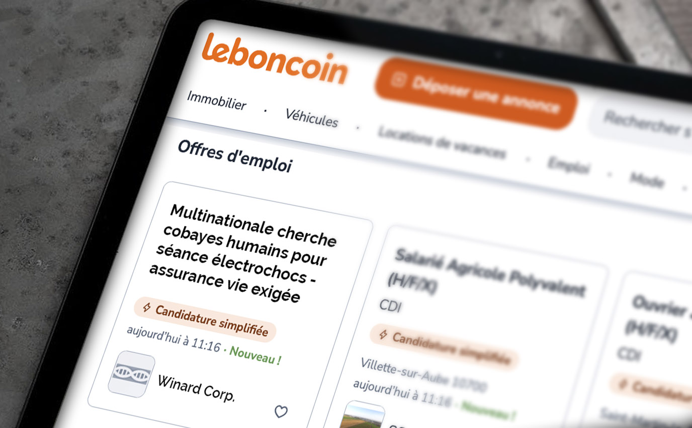 discovery petites annonces leboncoin fake horreur cobaye humains buzz frappa