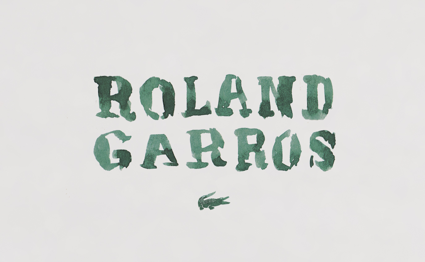 lacoste roland garros waterecolor font typographie aquarelle brand inspiration frappa