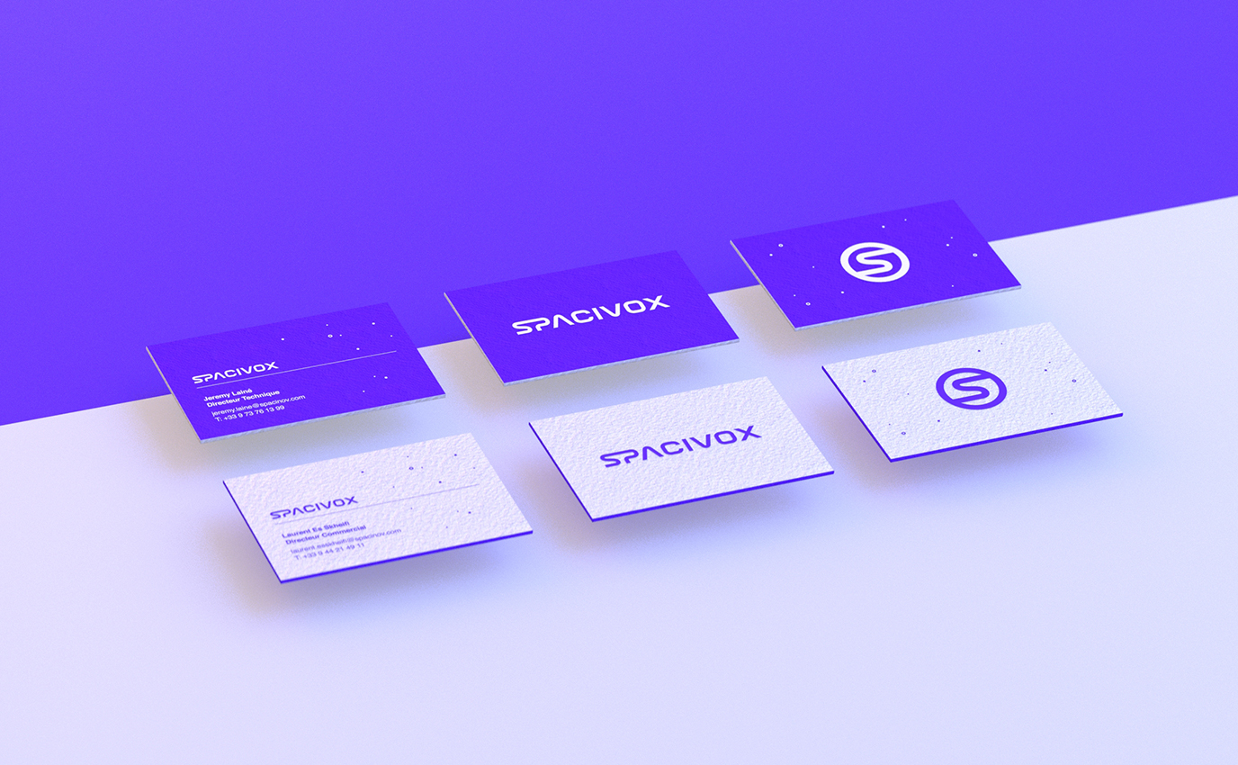 spacivox logotype business card carte visite branding design frappa