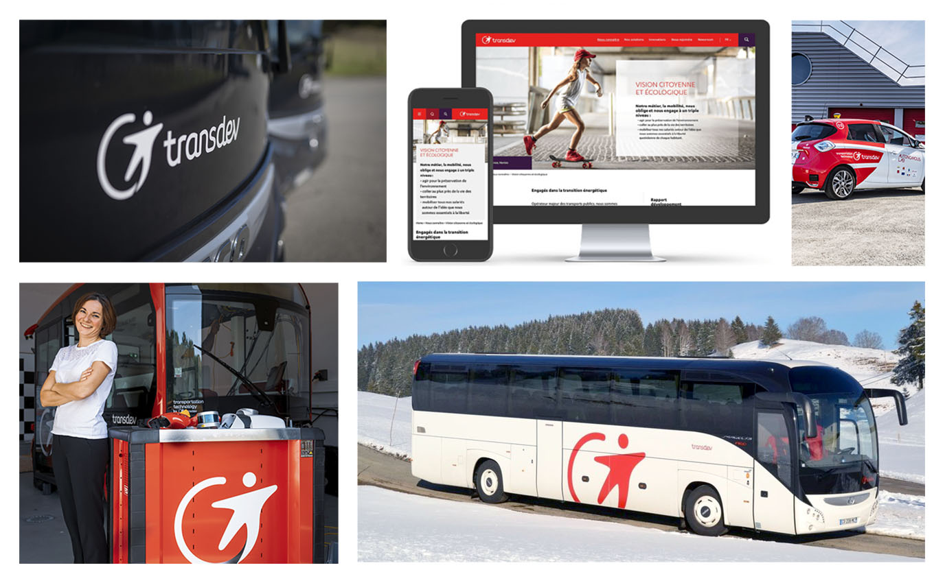 transdev brand marque identity identite multi support mood board frappa