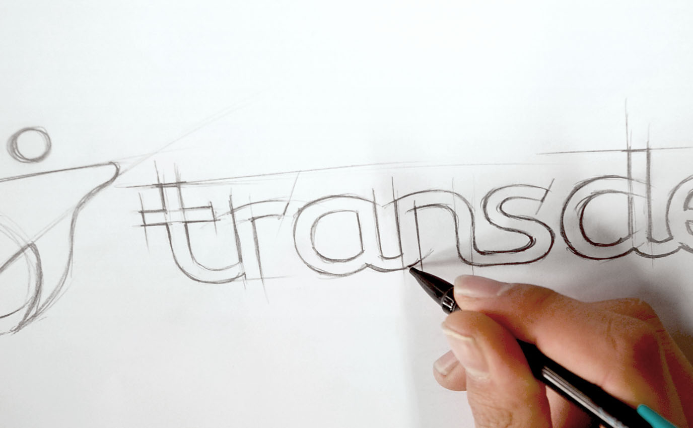 transdev logotype design concept pencil crayon main dessin drawing rough frappa